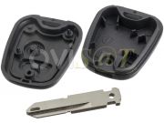 Producto Genérico - Carcasa llave de 2 botones con espadin fijo para Peugeot 206 / Citroen,